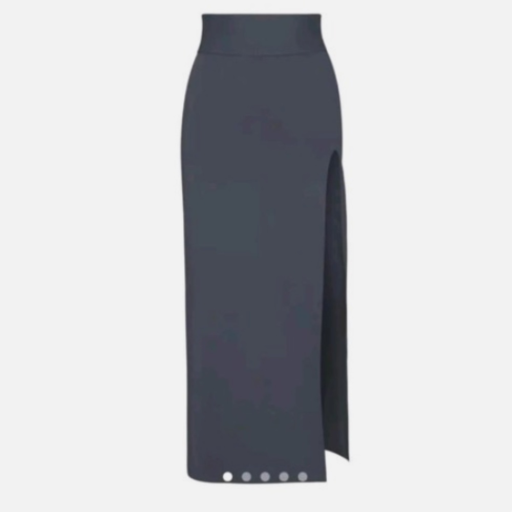 SKIMS SWIM SARONG SKIRT Gray Gunmetal Size 3X NWT Maxi